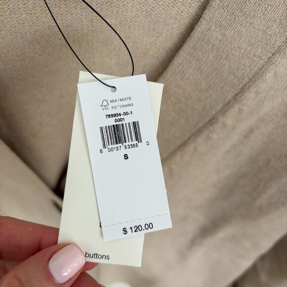 Banana Republic Factory Ribbed Button-Front Cardigan | Women’s Small | NWT - Picture 4 of 4